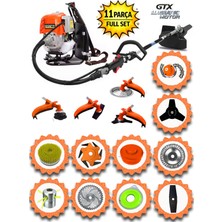 EISENN Eısenn German 11 Parça Full Set Ms 9300 Sırt Tipi Ot Çim Çalı Biçme Tırpan Makinası Isınmaz Motor
