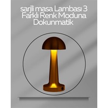 USB Şarjlı Dokunmatik LED Masa Lambası – 3 Renk Modu & Dimmer