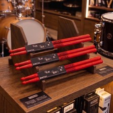 Midex GFK-801RD-3X 5A Bateri Baget Kırılmaz Polyemid Kırmızı Davul Bageti 5A Drumsticks 6 Adet