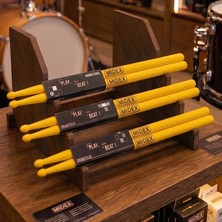 Midex GFK-801YL-3X 5A Bateri Baget Kırılmaz Polyemid Sarı Davul Bageti 5A Drumsticks 6 Adet