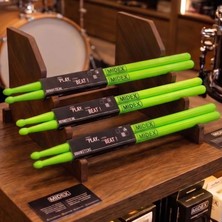 Midex GFK-801LGR-3X 5A Bateri Baget Kırılmaz Polyemid Açık Yeşil Renk Davul Bageti 5A Drumsticks 6 Adet