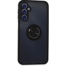 Galaxy M34 5g Kılıf Montreal Yüzüklü Silikon Kapak - Siyah