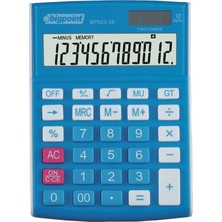 Bigpoint Mavi Hesap Makinesi 12 Haneli Model BP503-35 İki Güç Kaynağı Özellikli