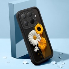 HONTINGA Xiaomi 15T Pro ile Uyumlu Kılıfı Düşüme Önleyici Basitlik Anti Düşme Kamera Korumali Şirin Kedi Çiçek Siyah Desen Yumuşak Silikon Telefon Kılıfı Kadın ve Erkek Için Uygundur K2-0251