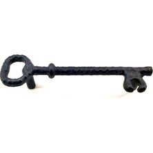 Antika Tarz Dekoratif Pirinç Anahtar Şeklinde Kapı Çekme Kolu, Mobilya, Sandık, Kutu Kulbu - 128MM,