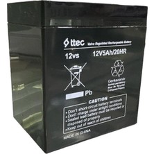 Pazarcan 12V 5 Ah Kuru Bakımsız Akü