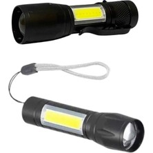 Pazarcan Uzun Menzilli Şarjlı El Feneri Uzun Ömürlü LED Işık Lamba