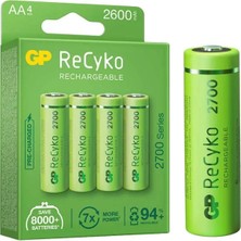 Gp Recyko Aa 2600 Mah Şarjlı 4'lü Pil GP270AAHCE-2EB4 (GPRHC272E001)