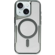 Iphone 15 Kılıf Boyi Magsafe Silikon Kapak - Yeşil