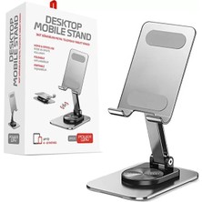 DMS33 Full Metal Gövde 360 Derece Dönebilen Masaüstü Telefon Standı