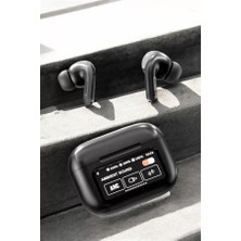 Kablosuz Bluetooth Kulaklık Ekranlı Uzun Şarj Süreli Anc Destekli