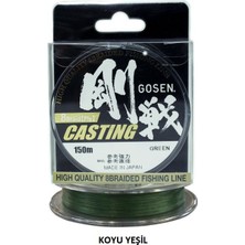 Gosen W8 Casting PE 8 Örgü Spin İp Misina 150mt Yeşil  2.0 PE