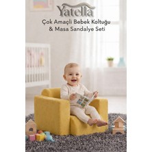 Yatella Çok Amaçlı Bebek Koltuğu & Masa Sandalye Seti - Sarı