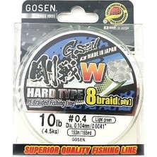 Gosen W8 Hard Type PE 8 Örgü Spin İp Misina 150mt Açık Yeşil