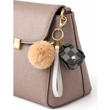 Bymiel Peluş Ponponlu Mini Çantalı Anahtarlık – Kadın Çanta Charm