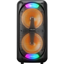 Mikado Md-801Kp 30W Bluetooth-Usb-Tf-Fm-Led Işıklı Kablolusuz Mikrofonlu Toplantı-Parti Hoparlörü