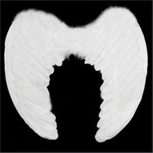 Uravas Store Beyaz Renkli Küçük Boy Bebek Melek Kanadı 30X45 cm