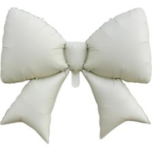 Patladı Gitti Krem Kurdele Fiyonk Folyo Balon 98 x 75 cm Retro Konseptler İçin İdeal