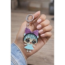 Bymiel Kız Figürlü Aynalı Anahtarlık – Sevimli Tasarım Çanta Aksesuarı