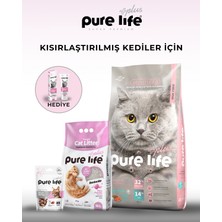 Pure Life Plus Kısırlaştırılmış Kediler Için Set 12 kg Mama 10LT Kum + Ödül Macun Hediyeli