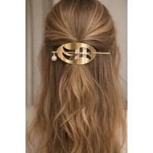 Bymiel Incili Metal Saç Tokası – Şık Dalga Tasarım