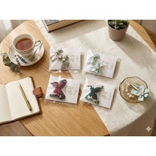 Karma Shop Kelebek ve Pötikare Desenli Fiyonklu Saç Tokası - 4lü Set