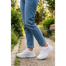 In Step Lotus Comfort-Walk Beyaz Kadın Kalın Taban Günlük Spor Ayakkabı