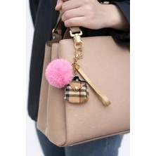 Bymiel Peluş Ponponlu Mini Çanta Detaylı Anahtarlık & Çanta Charmı