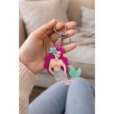 Bymiel Deniz Kızı Figürlü Makyaj Aynalı Renkli Akrilik Anahtarlık