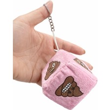 Bymiel Kırmızı Peluş Küp Emoji Anahtarlık – Yumuşak Dokulu Eğlenceli Tasarım