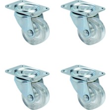 Epilons Furç Tablalı Bilyalı Teker - 28MM - Şeffaf HKS238 - 4 Adet