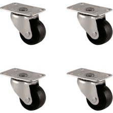 Epilons Furç Tablalı Bilyalı Teker - 28MM - Siyah HKS232 - 4 Adet