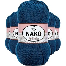 Herşey Trend Herşeytrend 5 Adet Pırlanta Amigurumi El Örgü Ipi Yünü Petrol Mavi 10328