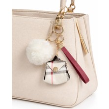 Bymiel Peluş Ponponlu Mini Çanta Detaylı Anahtarlık & Çanta Charmı