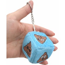 Bymiel Kırmızı Peluş Küp Emoji Anahtarlık – Yumuşak Dokulu Eğlenceli Tasarım