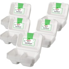 Kafem Ekolojik 2 Göz Kapaklı karton Tabak 25 Li x 5 Paket