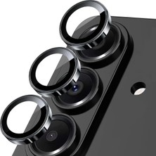Fibaks Galaxy S26 ve S26 Plus Ar+ Af Kamera Lensi Koruyucu Cam Çizilmeye Dirençli Hd Koruma Siyah Kılıf
