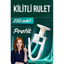 Northcity Kilitli Perde Düğmesi 250 Adet - Abs Plastik, Beyaz, Paslanmaz