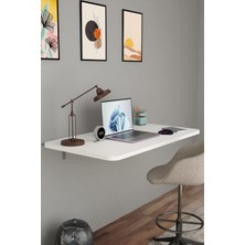 Alpa Ev Mobilya Katlanabilir Duvara Monte Masa - 50X90 cm Ofis, Ev Çalışma Masası