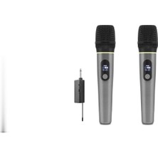 Skygo Profesyonel Kablosuz Uhf 2 Mikrofonlu Set 6.35 Mm - Gri HDX2791G