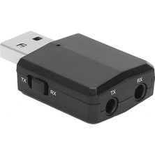 CoverZone Bluetooth 5.0 Ses Verici ve Alıcı Adaptör – ZF-169 Plus 3-In-1 USB Audio Transmitter Receiver, Tv Pc Kulaklık Hoparlör Aux Destekli Kablosuz Ses Dönüştürücü | ZR1140