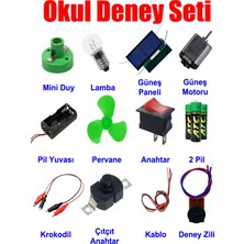 Emay Center Okul Deney Seti Güneş Panelli Eğitici Elektrik Devresi Kiti