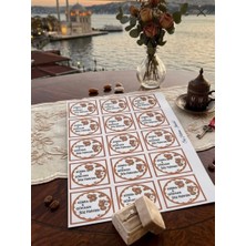 Güven Nişan - Düğün Etiket Kağıt Baskı Evlilik Sticker Tek Sayfa Yapışkanlı Isme Özel ( 70 Adet )