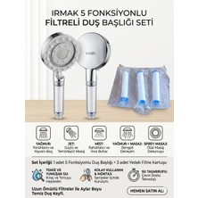 IRMAK 5 Fonksiyonlu Yüksek Basınçlı/  Masajlı  / Filtreli Duş Başlığı+ 3 Yedek Filtre