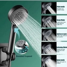 Nemere 5 Kademeli Duş Başlığı Siyah