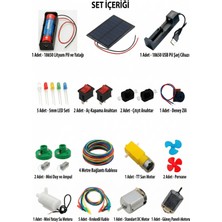 Emay Center 18650 Pilli Profesyonel Okul Deney Seti: Seri/paralel Devre, Solar ve Su Motoru Kiti