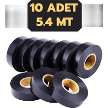 Northcity Elektrik Izolasyon Bandı 10 Adet - 18MM x 5.4m Siyah Vinil Plastik