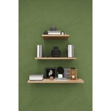 Asra Trend Modern 3'lü Uçan Raf Çok Amaçlı Duvar Rafı Organizer %100 Mdf Kitaplık Mutfak Banyo Rafı DRF05