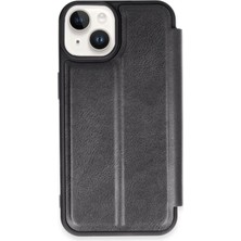 Herşey Trend Herşeytrend Apple Iphone 15 Kılıf Flip Cover - Siyah