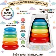 Shoplandu Neşeli Halkalar 6 Adet Renkli Eğitici Oyuncak Halka
